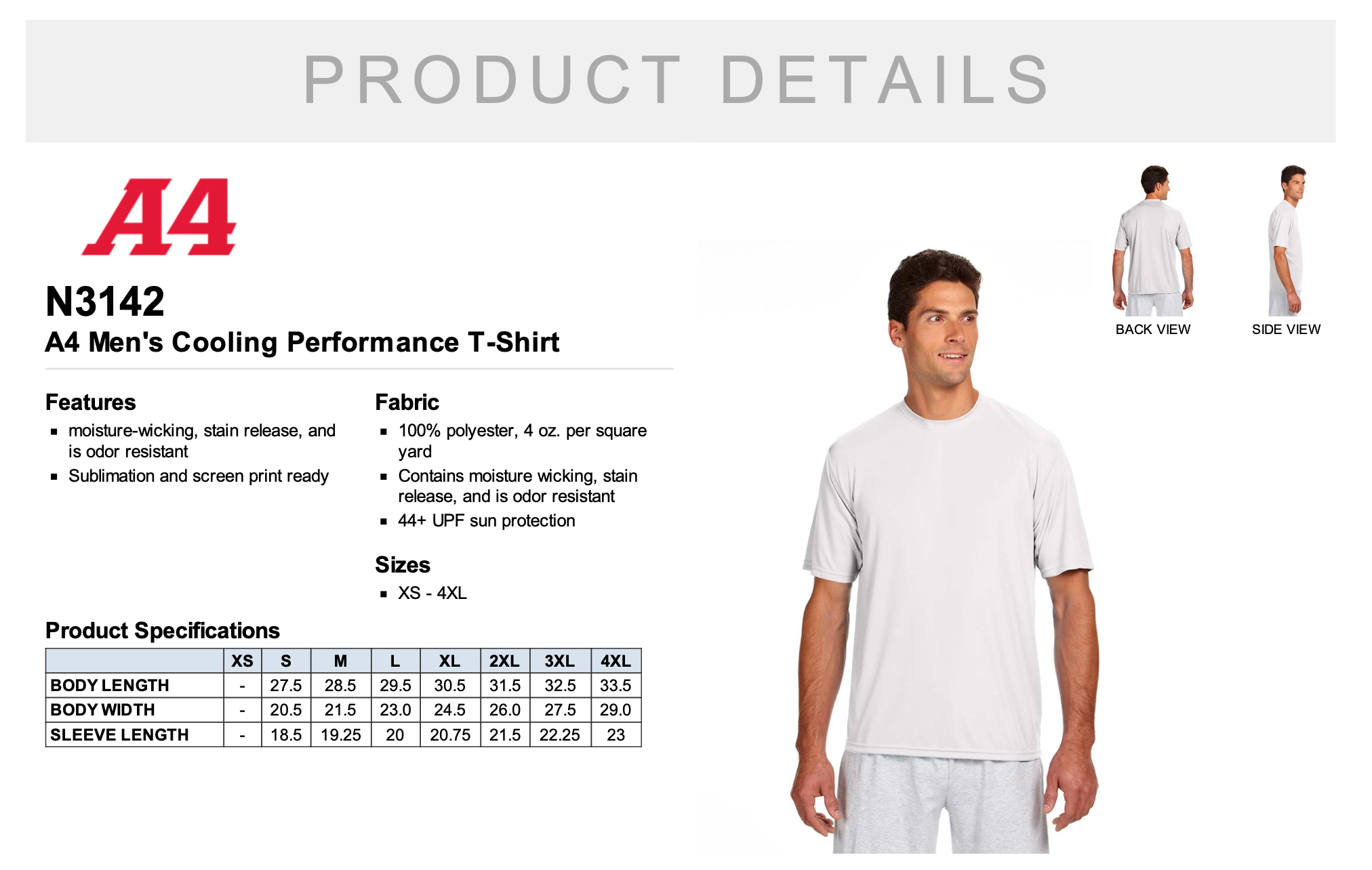 White Short Sleeve Performance T-Shirt