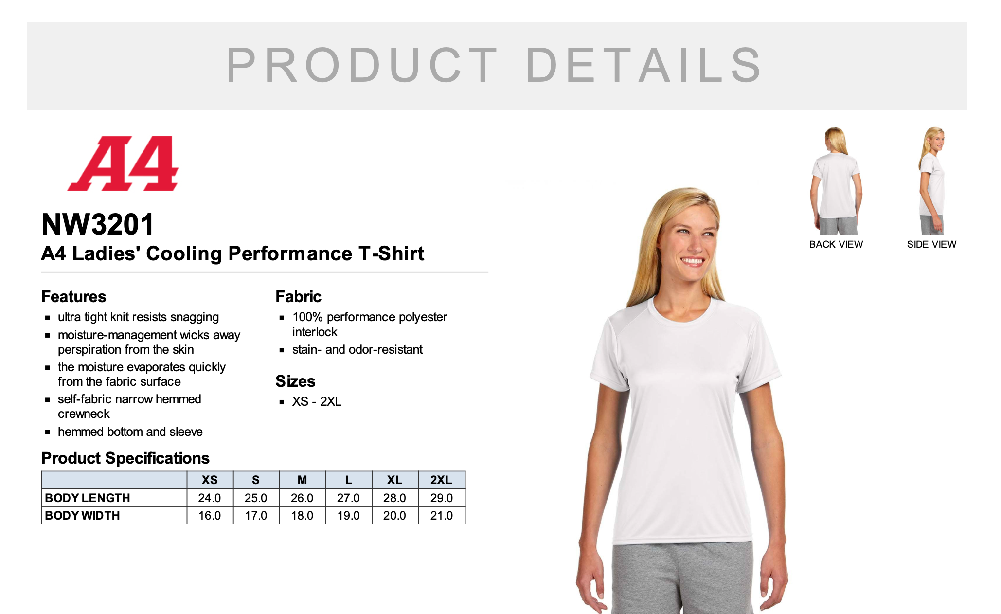 White Short Sleeve Performance T-Shirt White Short Sleeve Performance T-Shirt